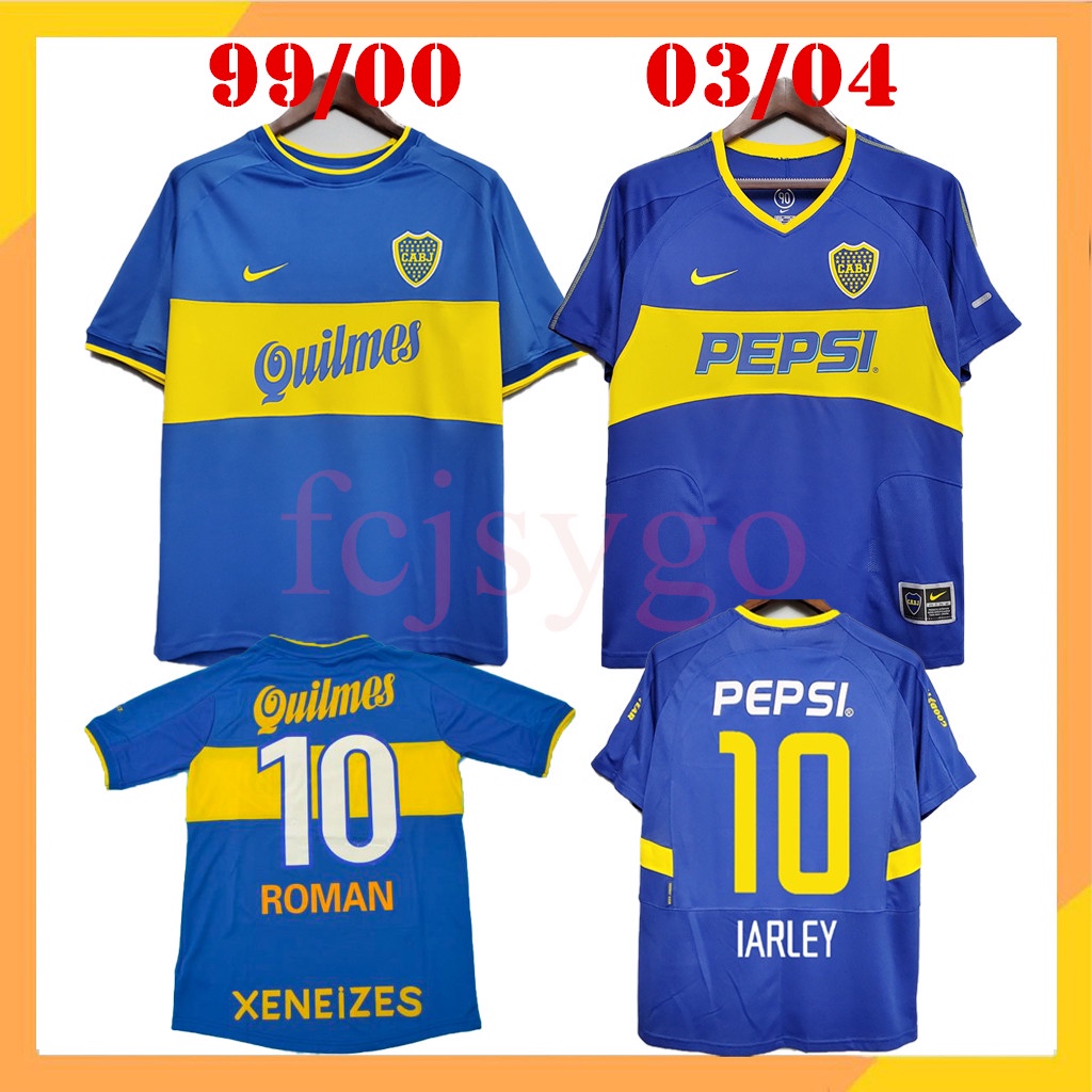 Boca Junior Retro Camiseta De Fútbol Local Roman Riquelme Shirt 1999