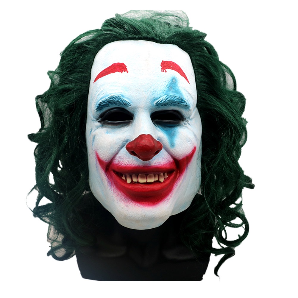 Disfraz de payaso Joker para hombre y mujer, Mono de terror para Halloween, Mono  Blanco y Negro, conjunto de ropa de payaso con máscara