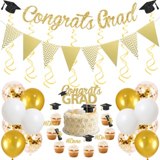  Ramo de globos de graduación, Suministros de fiesta de  graduación de felicitaciones de clase 2022