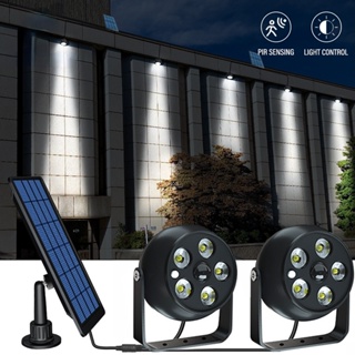 Comprar Potente luz Solar con Sensor de movimiento al aire libre, lámpara  Solar LED giratoria impermeable para jardín, focos para camino de jardín y  calle