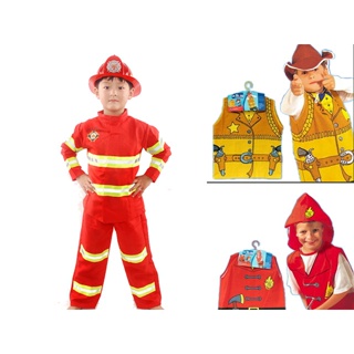  Conjunto de disfraz de bombero para niños, 17 piezas, disfraz  de jefe de bombero, cosplay para niños, bombero, juego de simulación,  Halloween : Juguetes y Juegos