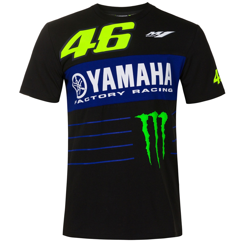 Moto Racing VR46 Yamaha Team Hombres Polera Verano Manga Corta