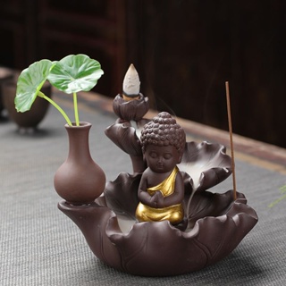 Quemador de incienso de cerámica, soporte de conos de bobina, palo de  incienso budista, decoración del