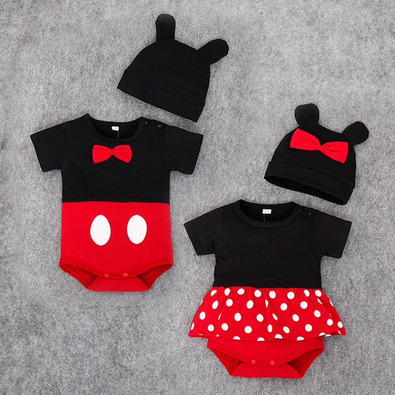 Ropa De Bebe Mono Onesies Para Nino Nina De Dibujos Animados Mickey Mouse Mameluco Con Sombrero Conjunto De Casa Recien Nacido Disfraz De Disney