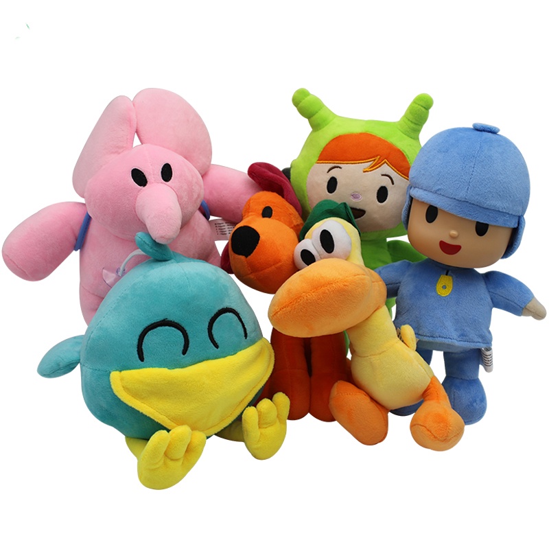 Pocoyo Elly Pato Loula Pájaro Dormido Suave Figura De Peluche