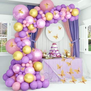 Decoraciones de primer cumpleaños para niñas, kit de arco de globos  rosados, pancarta de feliz cumpleaños, número 1, corona de oro rosa para  decoración de fiesta de primer cumpleaños : : Hogar