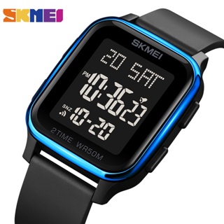 Comprar Reloj digital SKMEI para hombre, reloj deportivo de cuarzo, relojes  de lujo con correa de acero inoxidable para hombre