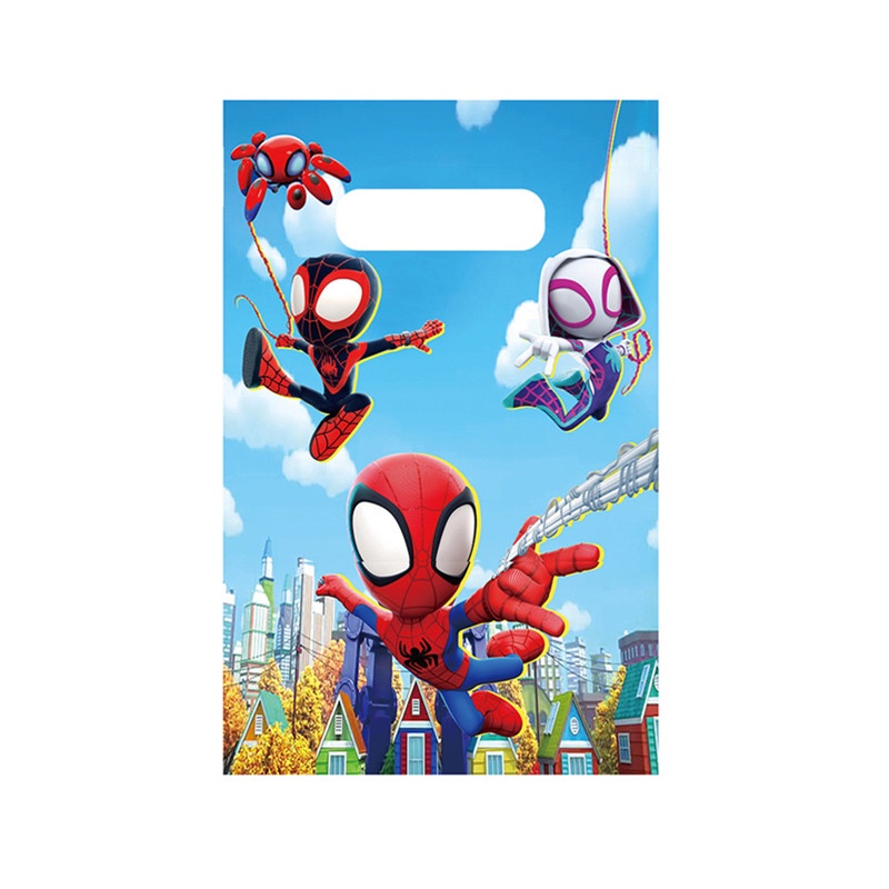Spiderman y sus increíbles amigos suministros para fiesta de cumpleaños,  telón de fondo temático de Spiderman, kit de globos de mantel de Spiderman