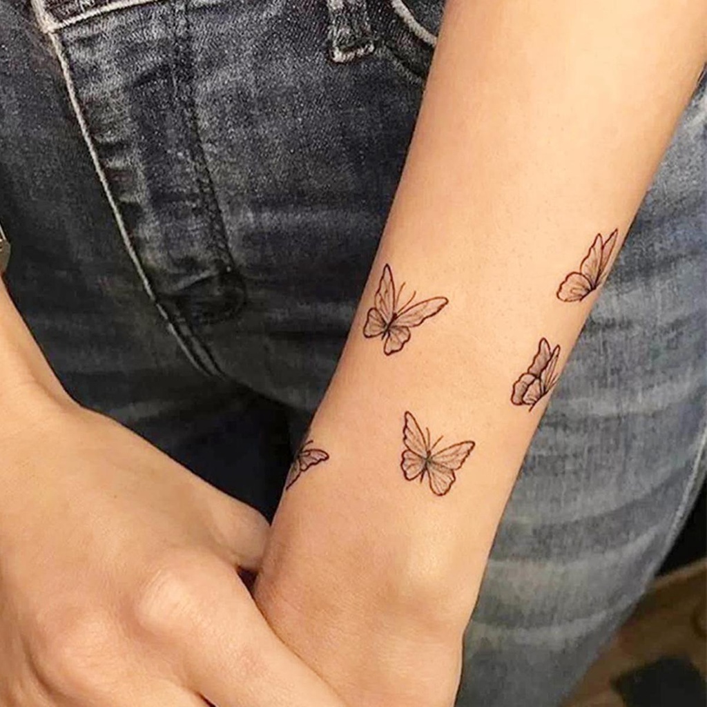 Pequeña Mariposa Tatuaje Sticker Impermeable Hombres Y Mujeres Temporal |  Shopee Chile