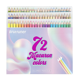 Juego de lápices de colores Pastel para colorear, material de arte escolar,  suave, no tóxico, Macaron, 12/24 colores