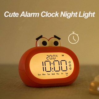 Reloj despertador digital, reloj de mesa de noche, reloj de proyección  Snooze, mini reloj despertador digital ovalado portátil con luz nocturna