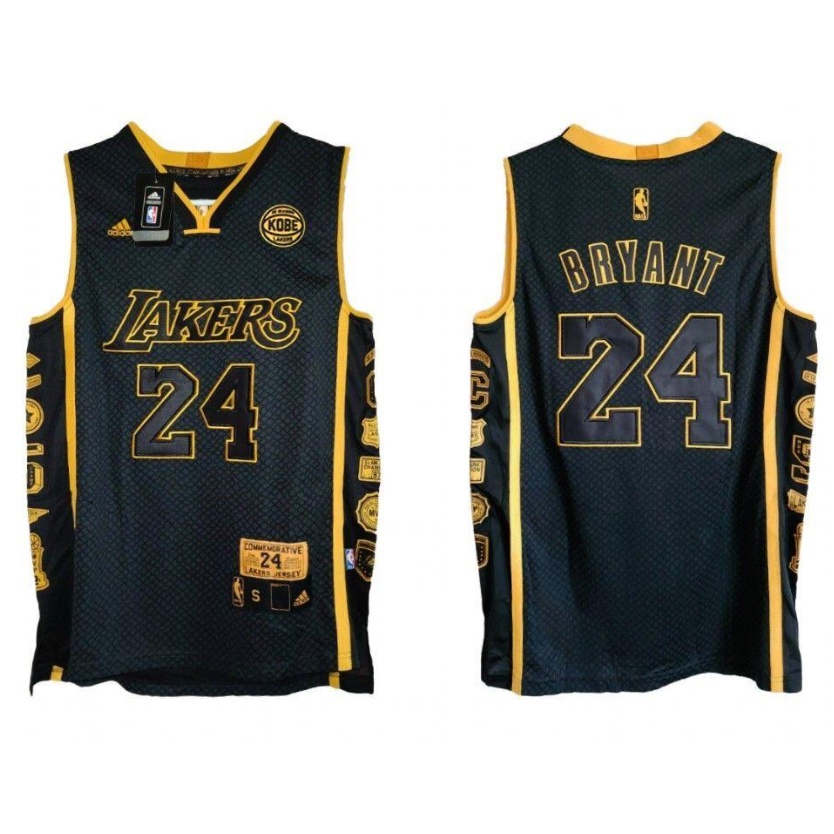 Los Angeles Lakers 24 Kobe Bryant 2021 Polera De Serpiente Negra Y Otra Baloncesto 10 Estilos