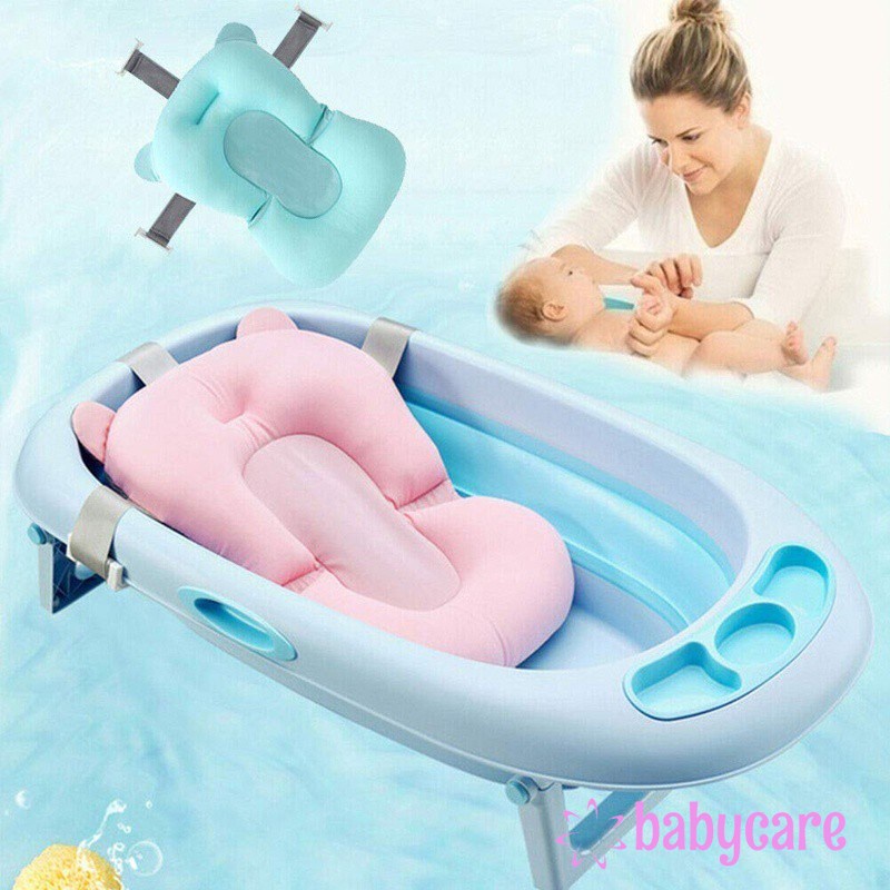 Almohada para bañera ajustable para recién nacido, cojín para asiento,  estante para ducha de bebé, alfombrilla antideslizante para red para baño  de