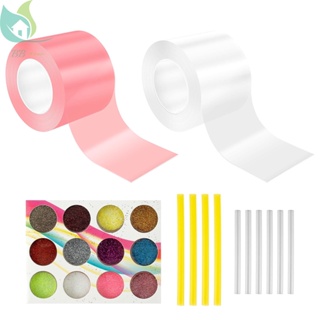 Kit de Cinta Doble Cara Adhesiva Transparente Globos Burbujas