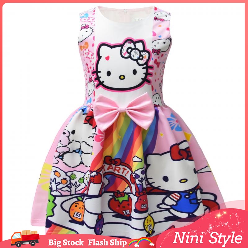Fiesta Vestidos De Hello Kitty Vestido De Disfraz De Hello Kitty Para Beb  Espaa