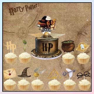 Decoracion Cumpleaños Harry Potter Globos Mago Feliz Cumpleaños del  Pancarta Adorno de Torta para Niños Decoraciones de Fiesta Cumpleaños de  Wizard