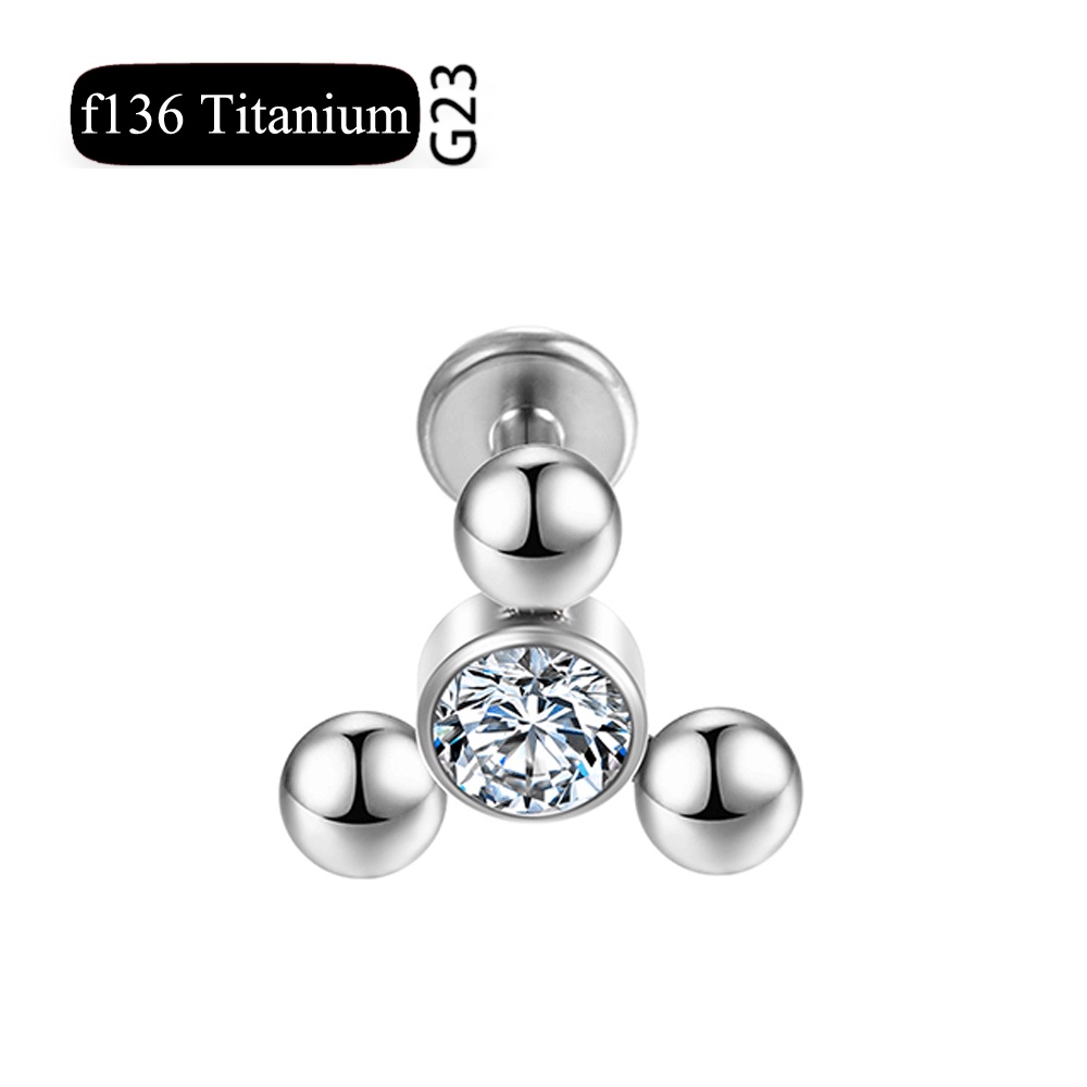 PIERCINGLINE Titanio Labret Con Push Fit, Piercing Per Naso - Foto 7