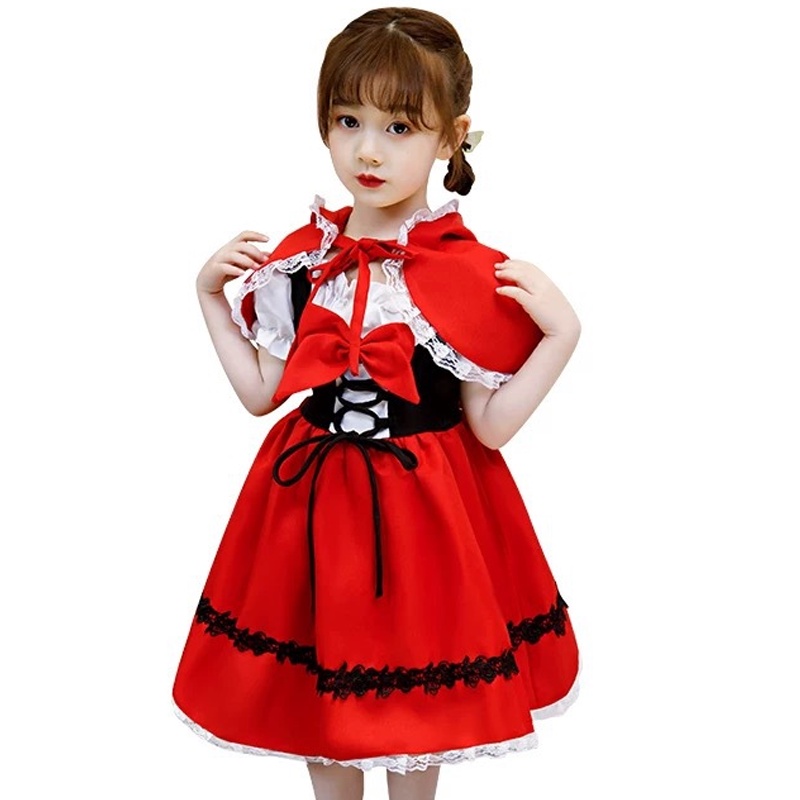 Disfraz De Caperucita Roja Para Bebe Vestido De Malla Lindo De Encaje Rojo Para Ninos Nina Halloween Navidad Regalo De Cumpleanos Ropa De Fiesta Conjunto Completo Shopee Chile
