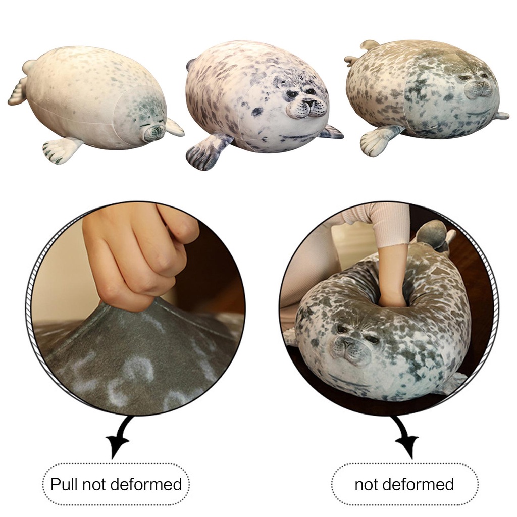 Almohada De Foca Regordeta De Peluche 30 Cm | Suave Y Realista | Decoración Y Abrazo | Para Niños Y Adultos