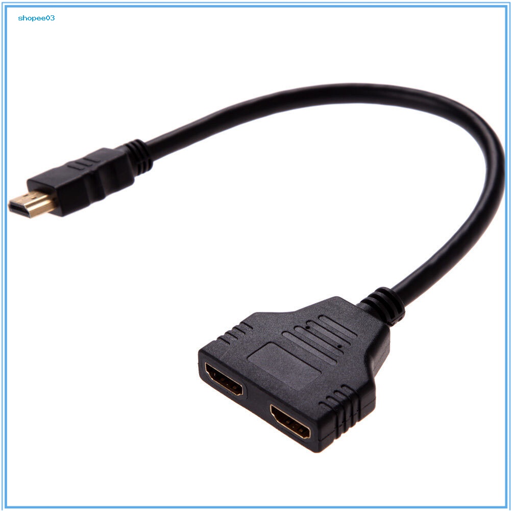 Cable adaptador divisor Hdmi, divisor HDMI 1 en 2 salidas HDMI macho a  doble HDMI hembra 1 a 2 vías para HDMI HD, LED, LCD, TV, soporta dos
