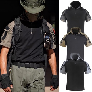 Conjunto de uniformes de caza de verano para hombre, conjunto de uniforme  táctico militar de manga corta, camisa y pantalones, uniformes de camuflaje