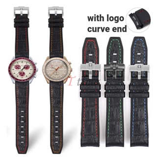 Correa de reloj de silicona Swatch Omega Moonswatch - Negro & Blanco –  Strapr