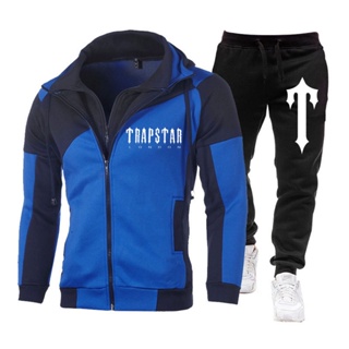 Trapstar-Conjunto de camiseta de manga corta con logotipo bordado para  hombre y mujer, traje de verano con pantalones cortos, color rojo, azul y