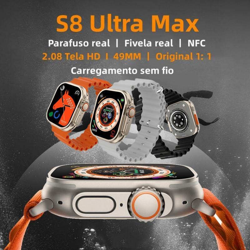 S8 Ultra Max Smartwatch Series 8 S8 Smart Watch AI Voice 2.0inch Llamada  Bluetooth Wriless Reloj De Carga 8