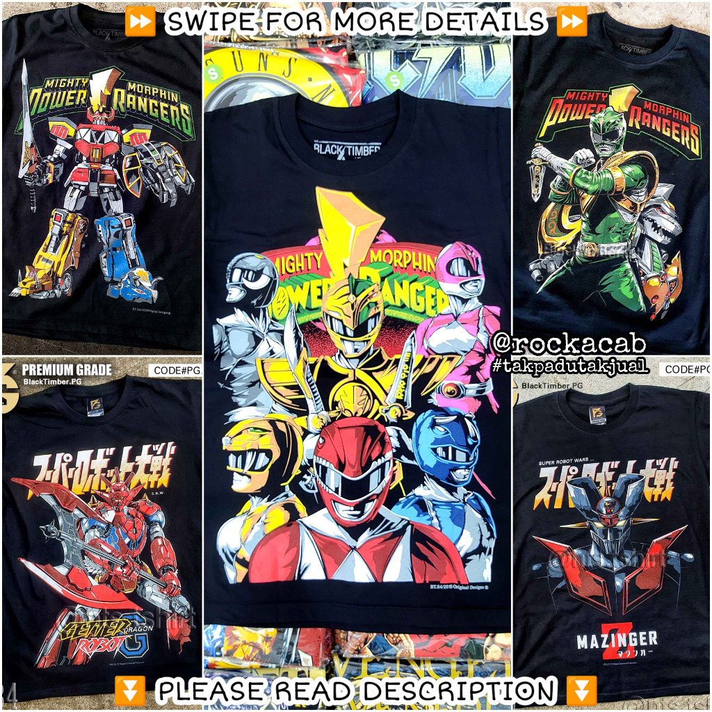 Power Rangers Mazinger Getter Baju Mecha Robot Anime Juego Polera ...
