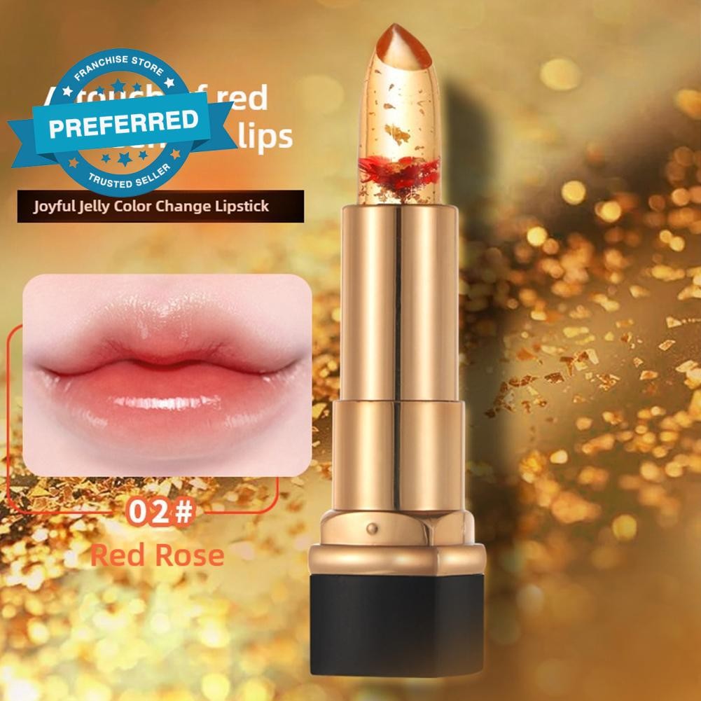 Djdj Flor De Color Lápiz Labial Mágico Que Cambia De Gelatina Y De ...