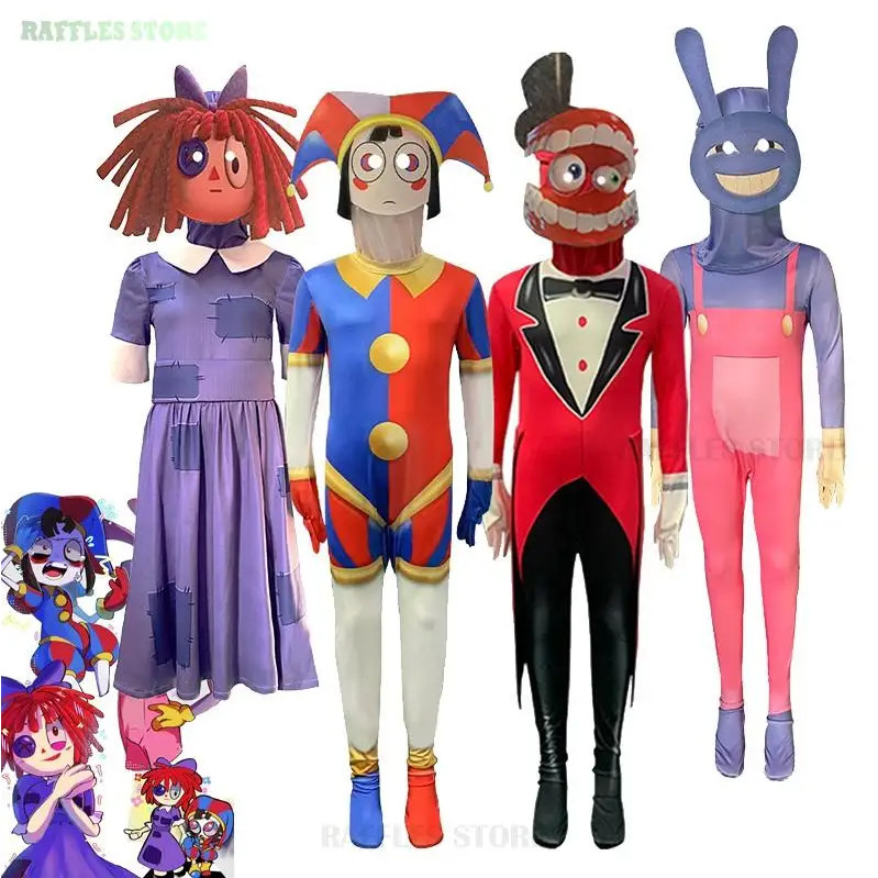 El Increíble Circo Digital Cosplay Disfraz Para Niños Niño Niña Pomni