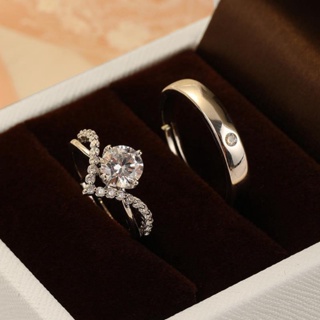 Comprar Anillos de corazón de lujo para mujer, conjunto de anillos de boda  de piedra negra, joyería de compromiso, anillos elegantes de moda de Color  dorado