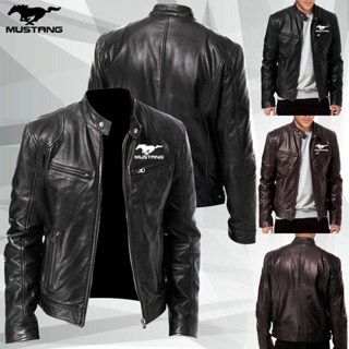 Chaquetas de cuero de vaca real para hombre, chaqueta de cuero original  negra para hombre