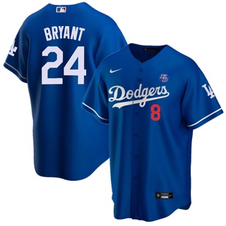 Jersey Playera De Beisbol Dodgers Blanca Bordada