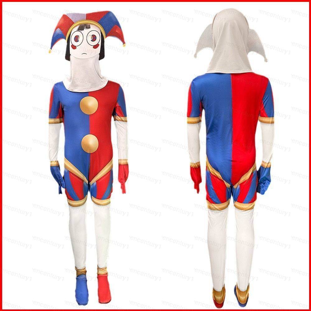 YS El Increíble Circo DIGITAL Pomni Cosplay Disfraz De Fiesta De Halloween  Joker Jumpsuit Con Máscara De Regalo Para Los Niños | Shopee Chile