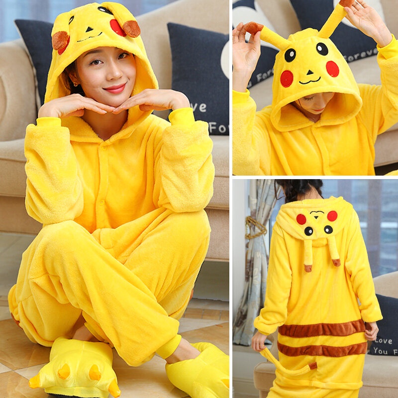 Kigurumi Onesie Adultos Animal Stitch Pikachu Pijamas De Dibujos