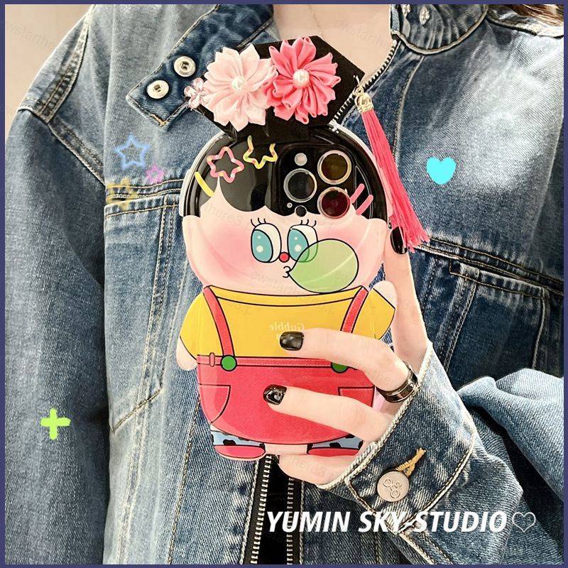 YE Divertido Dibujo Animado Escupir Burbujas Princesa China fag Cabeza