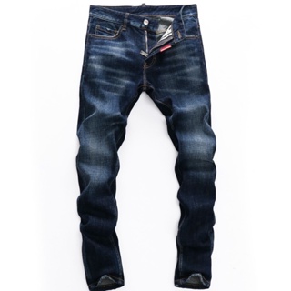 Pantalon jeans rasgado de mezclilla estilo skinny stretch sin