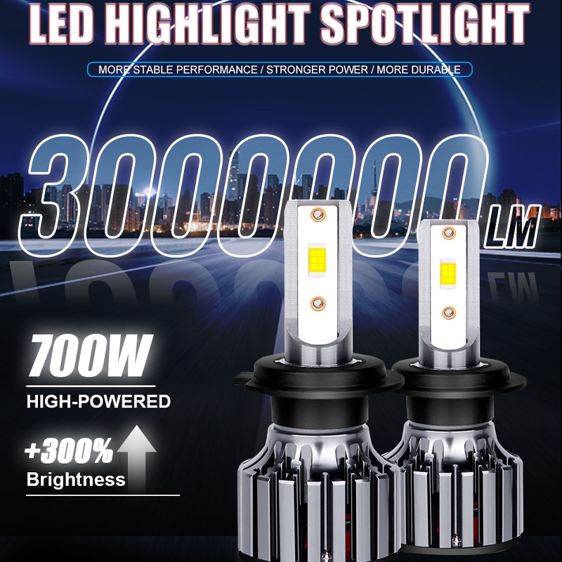 HLXG-bombillas Led para faros delanteros de coche, Luz antiniebla  automática para motocicleta, Turbo H7, H4, H1, H11, HB4, HB3, 9005, 9006,  6000