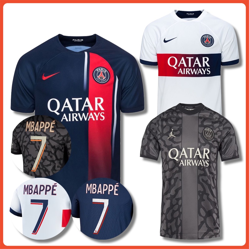 Maillot PSG Domicile 2018-2019 Nike – Mbappé N°7, Noir, Taille XS, Occasion