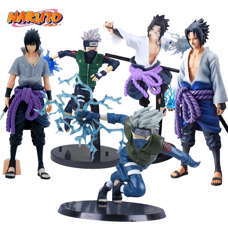 Naruto Figuras Uchiha Sasuke Hatake Kakashi Pvc Figura De Acción Coleccionables Modelo Regalos 8923