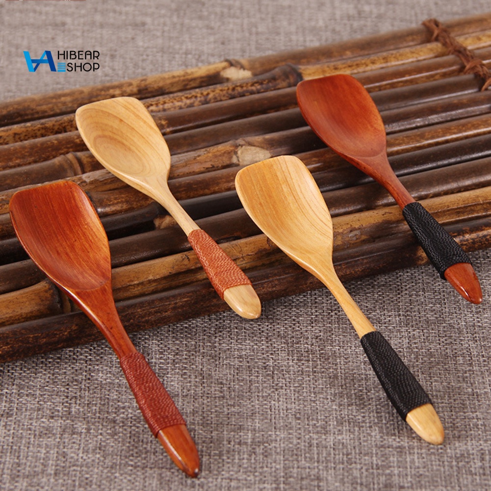 Juego de utensilios de cocina de madera, 5 piezas, espátula de madera de  nogal negro y cucharas para cocinar, utensilios de cocina de madera natural