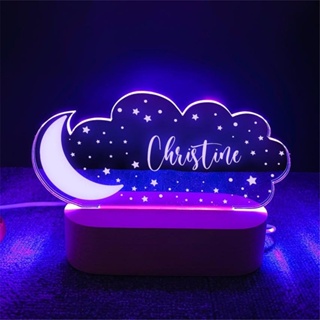 2 lámparas para dormir con forma de luna para niños, lámpara decorativa con  tapa LED para mesita de noche para escritorio, decoración de fiestas en el