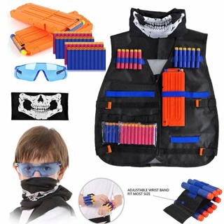 Pistolas nerf con chaleco y gafas on sale