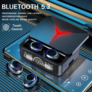 Auriculares inalámbricos True Purple Bluetooth 5.3 con micrófono para  entrenar, cancelación de ruido, auriculares azules con graves profundos TWS