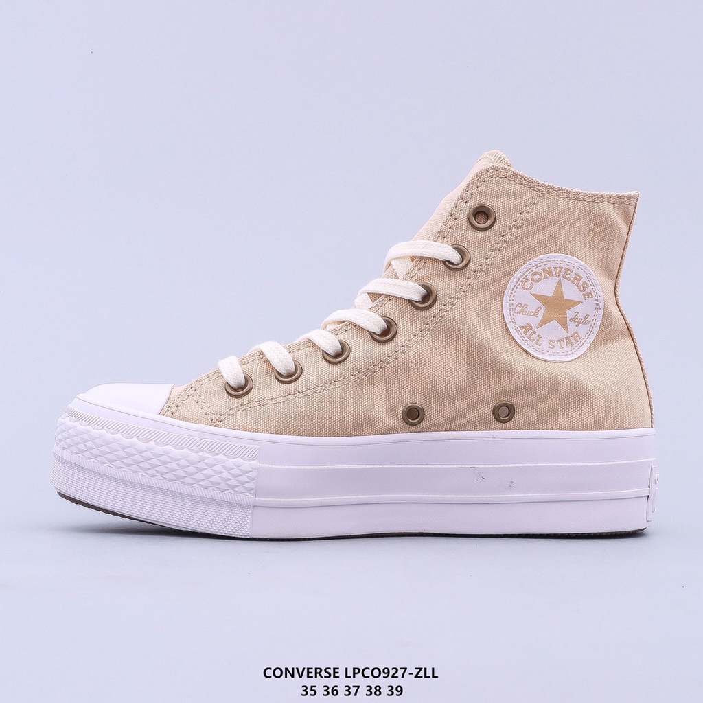 Converse plataforma clearance blancas altas 38