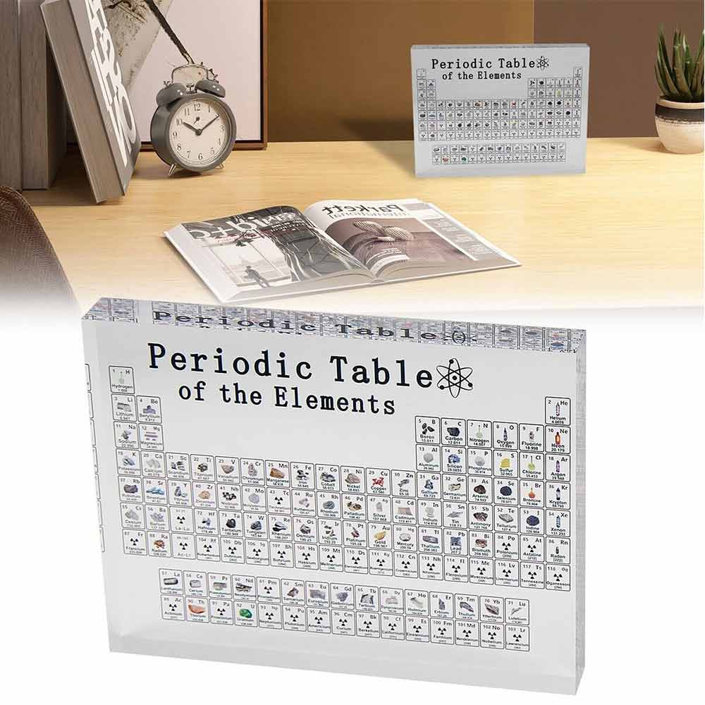 DC Periodic Table with Real Elements Inside / Acrylic Periodic Table ...