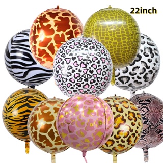 Globos de animales de safari en la selva, 5 globos de papel de aluminio de  jirafa de león tigre, león, cebra, mono, jirafa, para safari en la selva