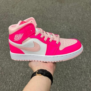 Tenis jordan cheap rosado con blanco