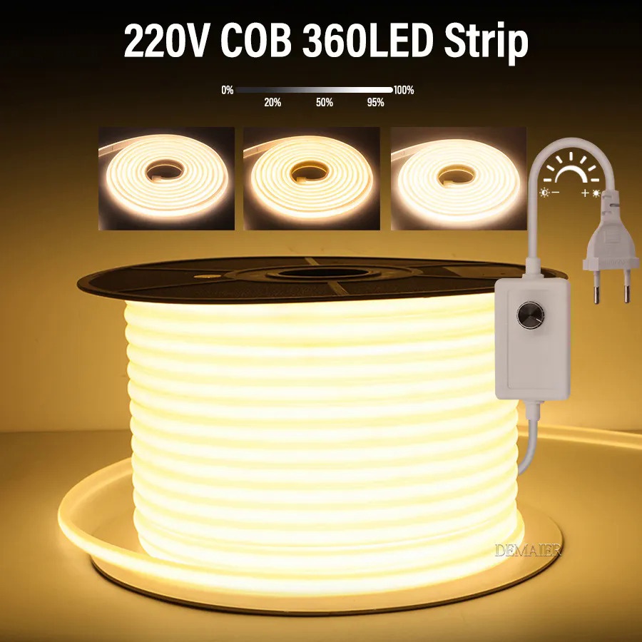Tira de luces LED flexibles de 16.4 pies SMD 5050 DC 24V 360LEDs RGBW  blanco frío que cambia de color LED tira de luz LED PCB silicona  impermeable